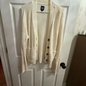 GAP Ivory Knit Cardigan